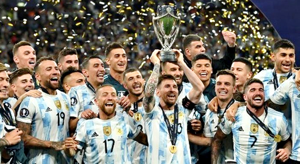 Lionel Messi pimpin timnas Argentina.