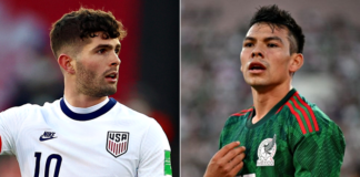 Amerika Serikat vs Meksiko di Semifinal CONCACAF Nations League.