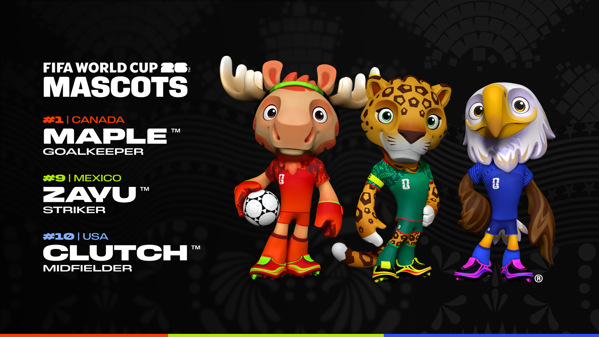 Maple, Zayu, dan Clutch: FIFA Perkenalkan Tiga Maskot Piala Dunia 2026